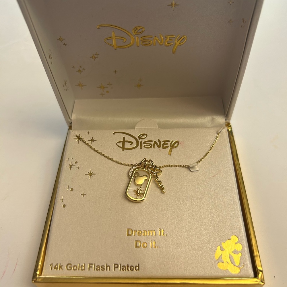 Disney Gold Flash Plated Necklace: Mickey Mouse-Dream it. Do it.